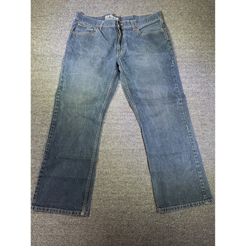 Urban Pipeline Slim Fit Blue Jeans Mens 36x30 Straight Leg 100% Cotton Denim